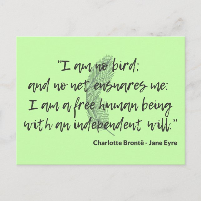 Jane Eyre Quote II Vykort (Framsida)