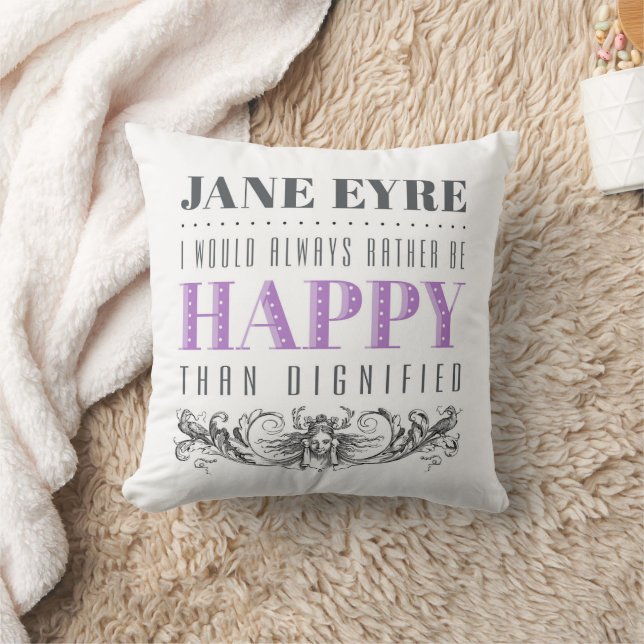 Jane Eyre Quote - jag skulle alltid hellre vara Ly Kudde (Filt)