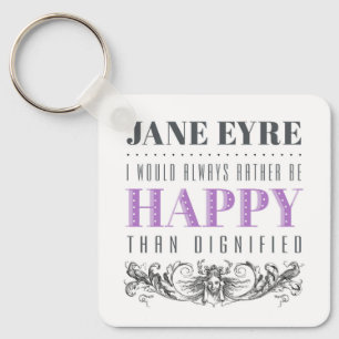 Jane Eyre Quote - jag skulle alltid hellre vara Ly Nyckelring