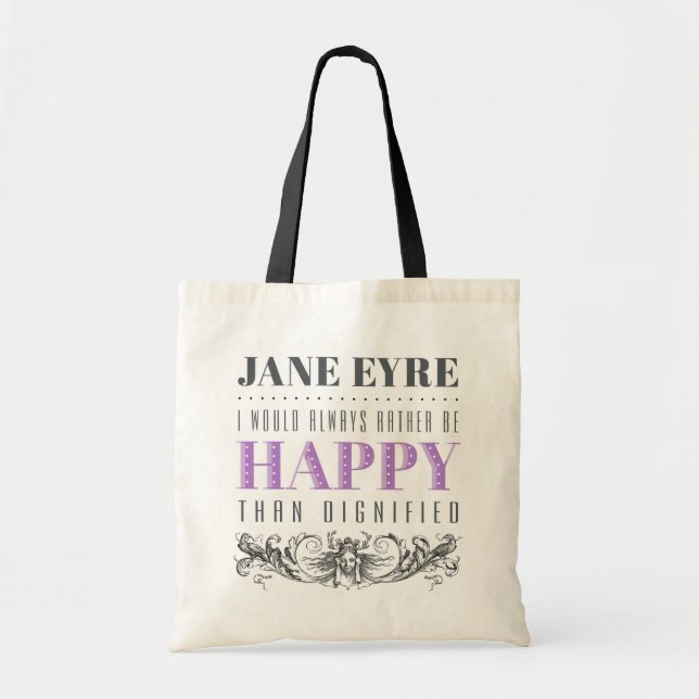 Jane Eyre Quote - jag skulle alltid hellre vara Ly Tygkasse (Framsidan)