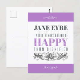Jane Eyre Quote - jag skulle alltid hellre vara Ly Vykort