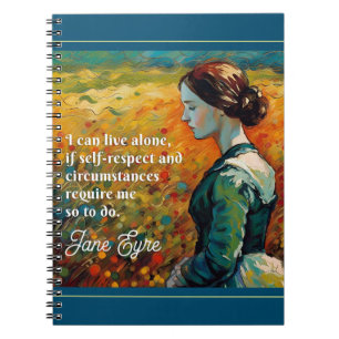 Jane Eyre Quote Monet Stil Painting Anteckningsbok