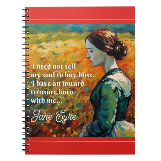 Jane Eyre Quote Monet Stil Painting Anteckningsbok (Framsidan)