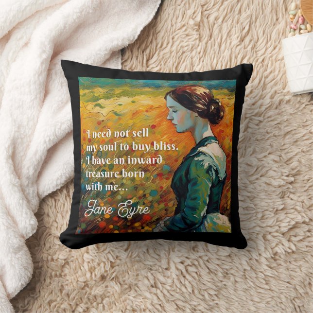 Jane Eyre Quote Monet Stil Painting Kudde (Filt)