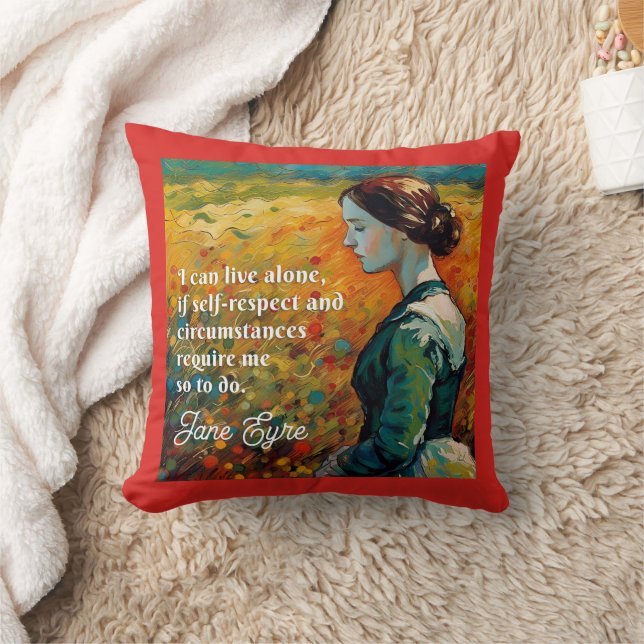Jane Eyre Quote Monet Stil Painting Kudde (Filt)