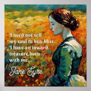 Jane Eyre Quote Monet Stil Painting Poster