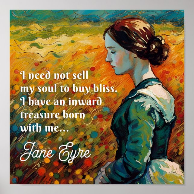 Jane Eyre Quote Monet Stil Painting Poster (Framsidan)