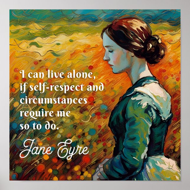 Jane Eyre Quote Monet Stil Painting Poster (Framsidan)
