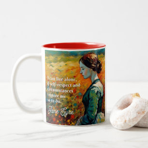 Jane Eyre Quote Monet Stil Painting Två-Tonad Mugg