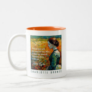 Jane Eyre Quote Monet Stil Painting Två-Tonad Mugg