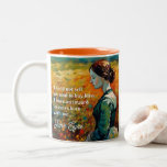 Jane Eyre Quote Monet Stil Painting Två-Tonad Mugg<br><div class="desc">Jane Eyre i Claude Monet stil målar med citat: "Jag behöver inte sälja min själ för att köpa blåsor. Jag har en skatt som föds med mig... " Se hela samlingen vid Thornfield-passeringar ©</div>