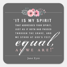 Jane Eyre - som vi är - Black Fyrkantigt Klistermärke