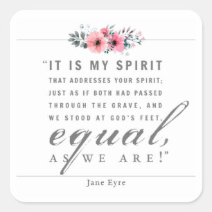 Jane Eyre - som vi är - White Fyrkantigt Klistermärke
