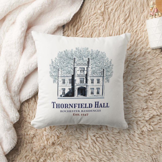 Jane Eyre Thornfield Hall Rochester Residences Kudde (Filt)