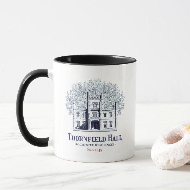 Jane Eyre Thornfield Hall Rochester Residences Mugg (Med munk)