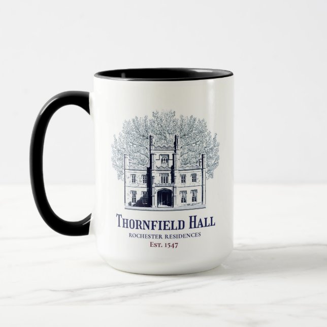 Jane Eyre Thornfield Hall Rochester Residences Mugg (Vänster)