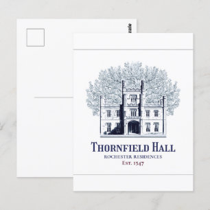 Jane Eyre Thornfield Hall Rochester Residences Vykort