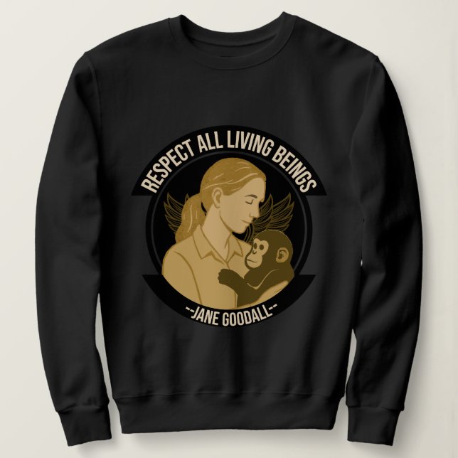 Jane Goodall Inspirerande Citat T Shirt (Design framsida)