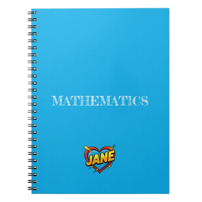 Jane Heart Blue Anteckningsbok (Framsidan)