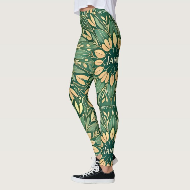 JANE ~ Mors dag ~ Grönt ~ Leggings (Vänster)