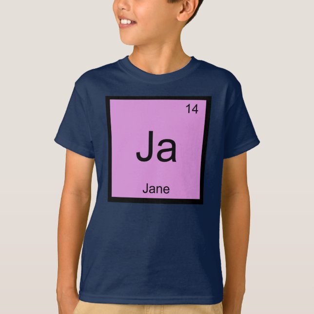 Jane Namn Kemiskt Element Periodiska Systemet Tröja (Framsida)