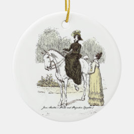Jane on Horseback - Jane Australien Pride & Prejud Julgransprydnad Keramik