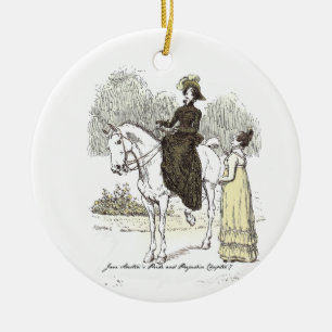 Jane on Horseback - Jane Australien Pride & Prejud Julgransprydnad Keramik
