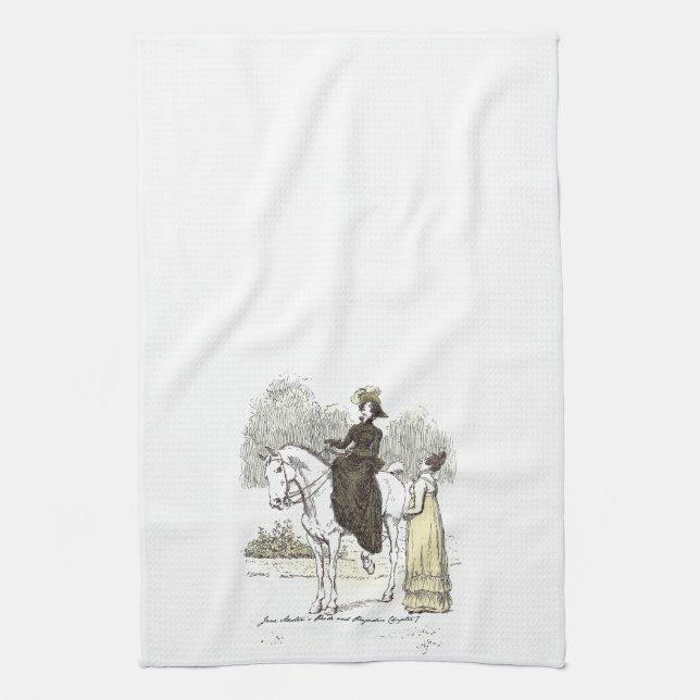 Jane on Horseback - Jane Australien Pride & Prejud Kökshandduk (Vertikal)