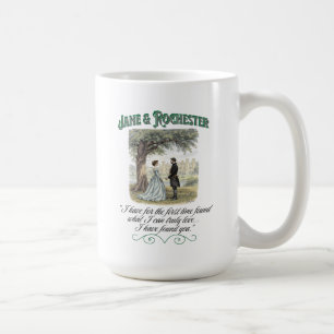 Jane & Rochester Thornfield Hall Romantiskt Citat Kaffemugg