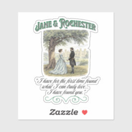 Jane & Rochester Thornfield Hall Romantiskt Citat Klistermärken