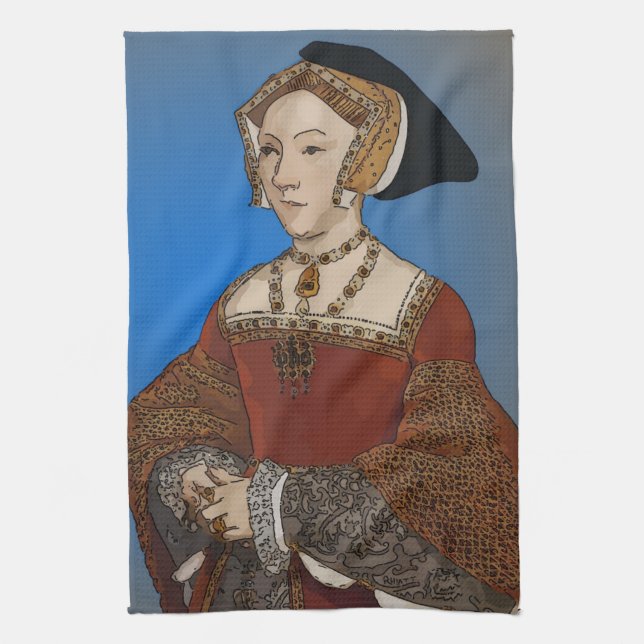 Jane Seymour drottning av Henry VIII av England Kökshandduk (Vertikal)