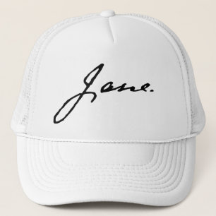 Jane som i Jane Austen, namnteckning Keps
