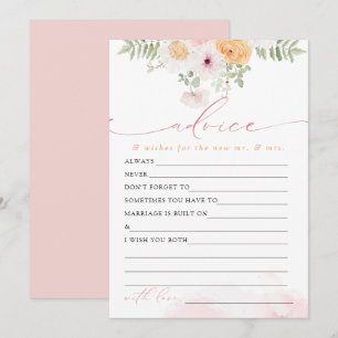 JANE-spelkort för Blommigt - Bride Advice & Önske Inbjudningar