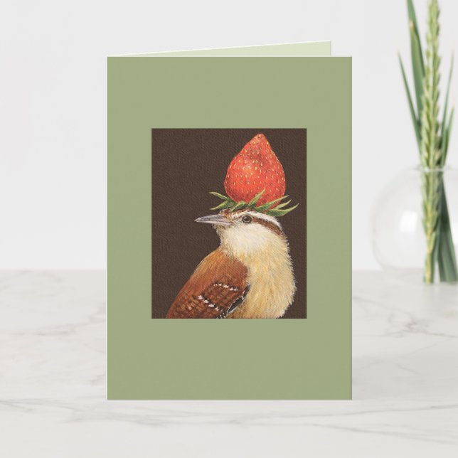 Jane the wren card kort (Framsida)