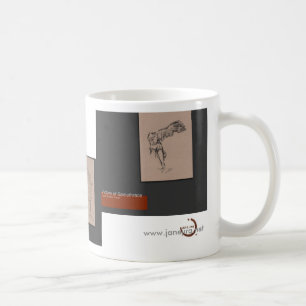 Janejira brännmärker arkitektoniskt skissar kaffemugg
