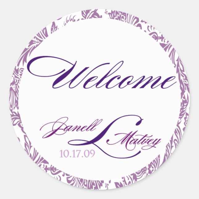 Janell Sticker Runt Klistermärke (Framsida)