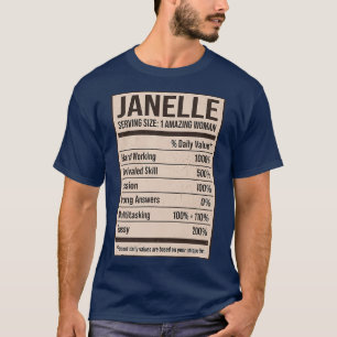 Janelle Nutrition Facts Namn Nickname Alias Titel T Shirt