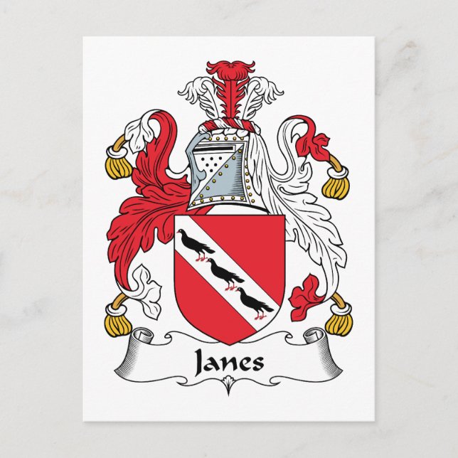 Janes Family Crest Vykort (Framsida)