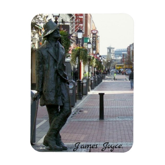 Janes Joyce Irish writer life-storlek skulpture Magnet (Vertikal)