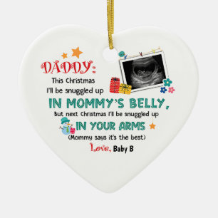 Janestore Personlig pappa Lycklig jul Baby Julgransprydnad Keramik
