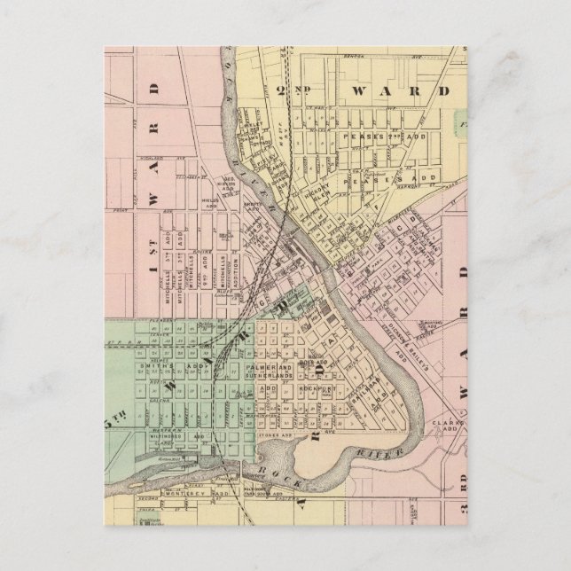 Janesville, distriktssäte för Sten Co Vykort (Framsida)