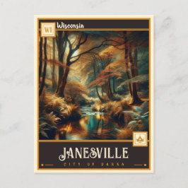 Janesville, Wisconsin | VINTAGE Vykort