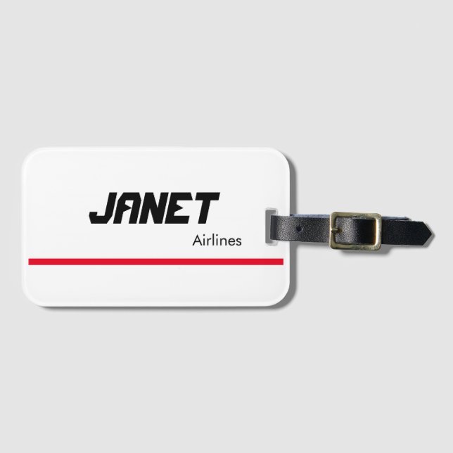 Janet Airlines Luggage Tag Bagagebricka (Framsida horisontal)