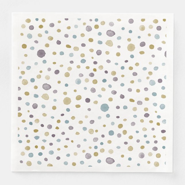 Janet Confetti Watercolor Dots, Pappersservett (Framsida)