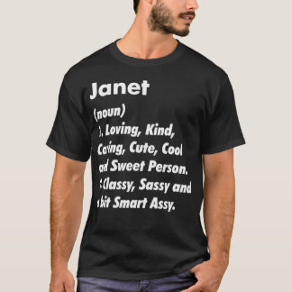 Janet Definition Personlig Funny Birthday Gift  T Shirt