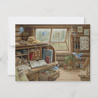 Janet Kruskamp Painting Bird Bureau Postcross Vykort