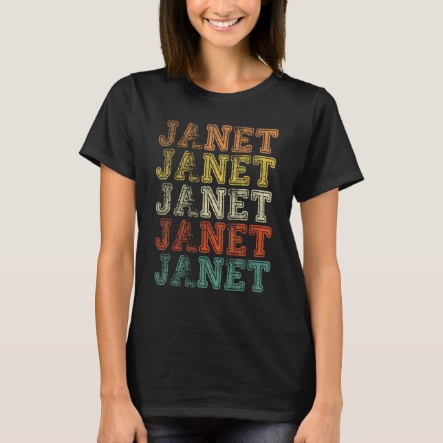 Janet Vintage Retro_4 T Shirt (Framsida)