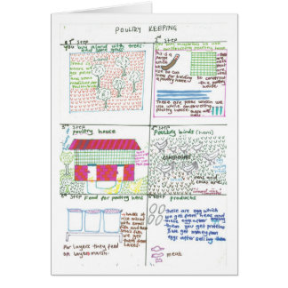 Janets hönalantbruk hälsningskort