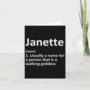 Janette Definition Personligt Namn Roligt Födelsed Kort
