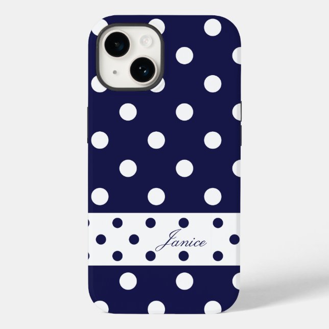 Janice - Cute Polka dots med ditt namn - (Baksida)